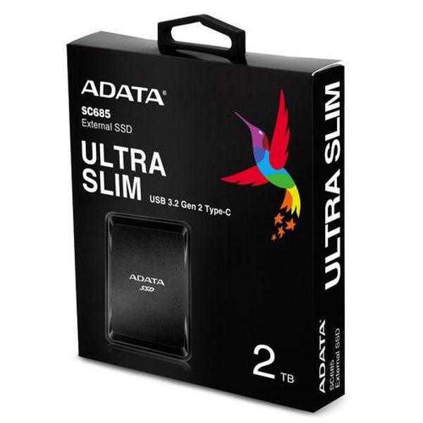 ADATA SC685 - 2TB - External SSD Hard Drive - Black