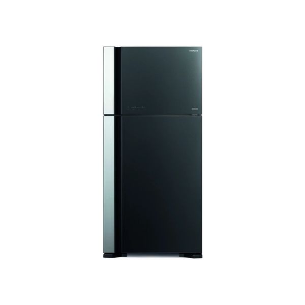 Hitachi R-VG760PUQ7 - 23ft - Conventional Refrigerator - Glass Black