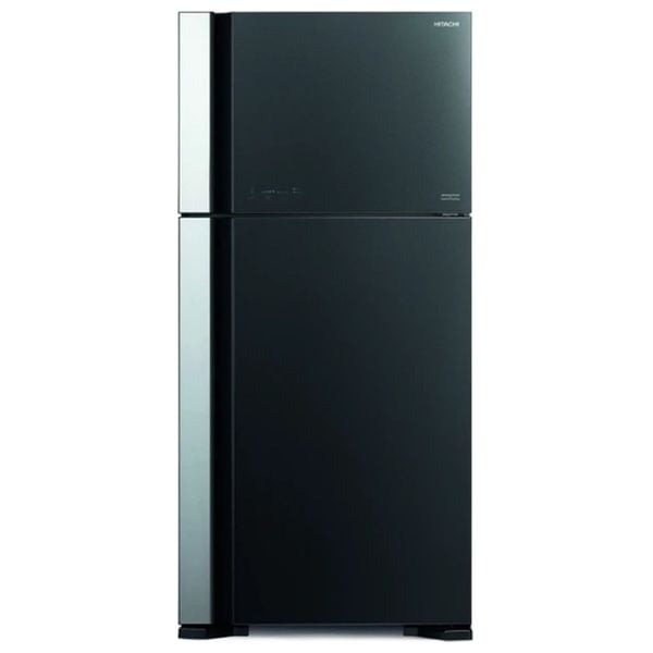 Hitachi R-VG760PUQ7 - 23ft - Conventional Refrigerator - Glass Black