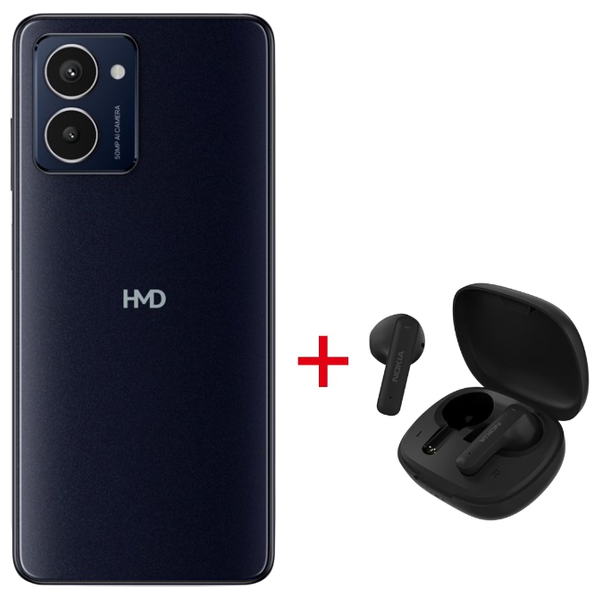 اتش ام دي Pulse برو - 256/8 كيكابايت - سيم + سماعة بلوتوث داخل الاذن نوكيا - Go Earbuds 2 - اسود