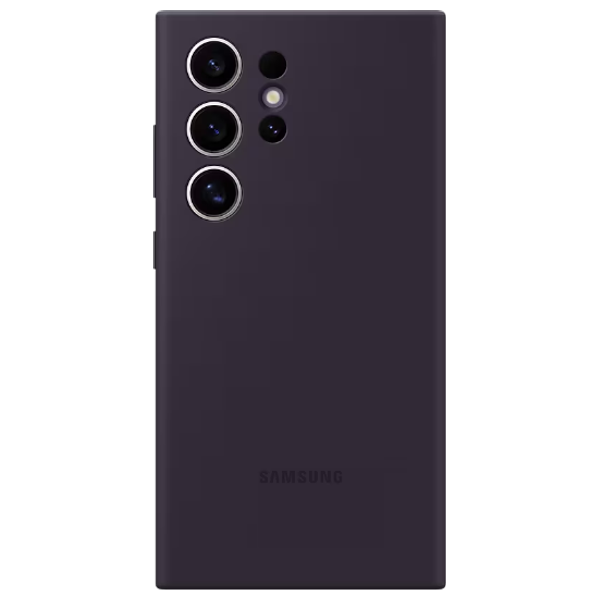  Samsung Silicone Case - Mobile Cover For Galaxy S24 Ultra - Dark Violet 