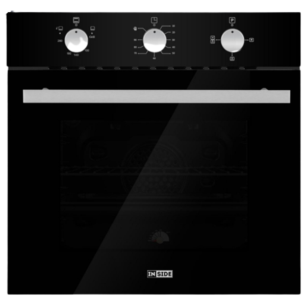 Elryan Inside NBGF BL Built In Gas Oven Black