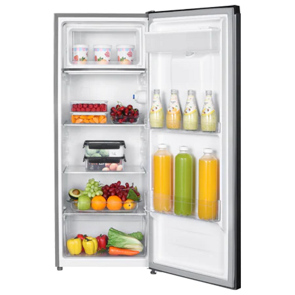 Alhafidh SD288S - 10ft - 1-Door Refrigerator - Stainless Steel