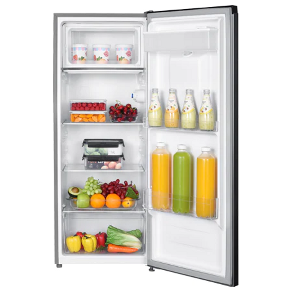 Alhafidh SD288S - 10ft - 1-Door Refrigerator - Silver