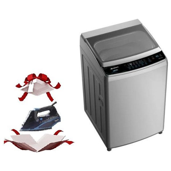  Denka FWM-1500TLSL - 12Kg - Top Loading Washing Machine - Silver + Denka IST-2600BB - Steam Iron - Blue 