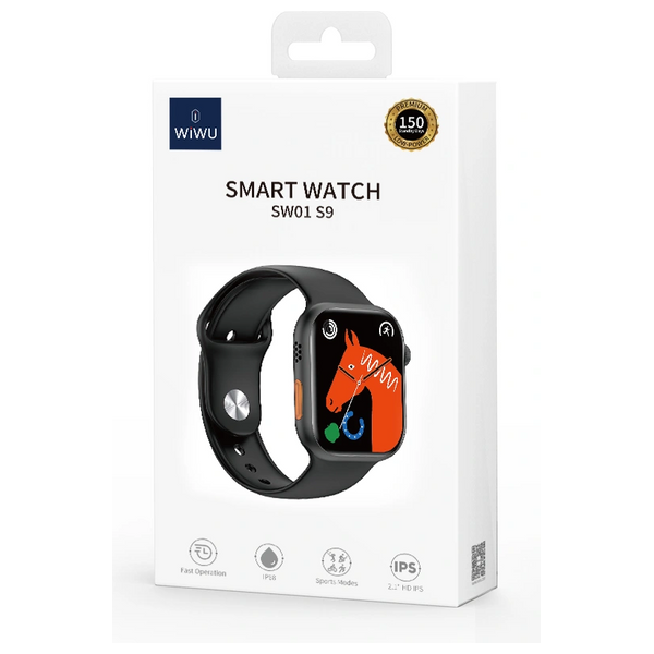  WIWU SW01 S9 Smart Watch  - Black 