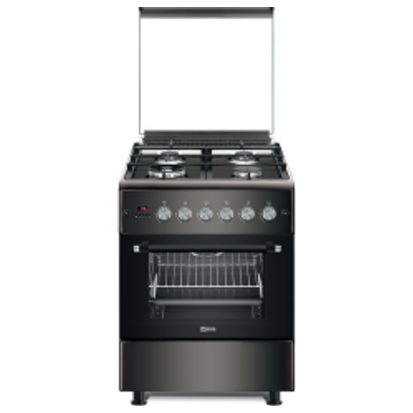 Inside FID 6031 SMK - 4 Burners - Gas Cooker - Black