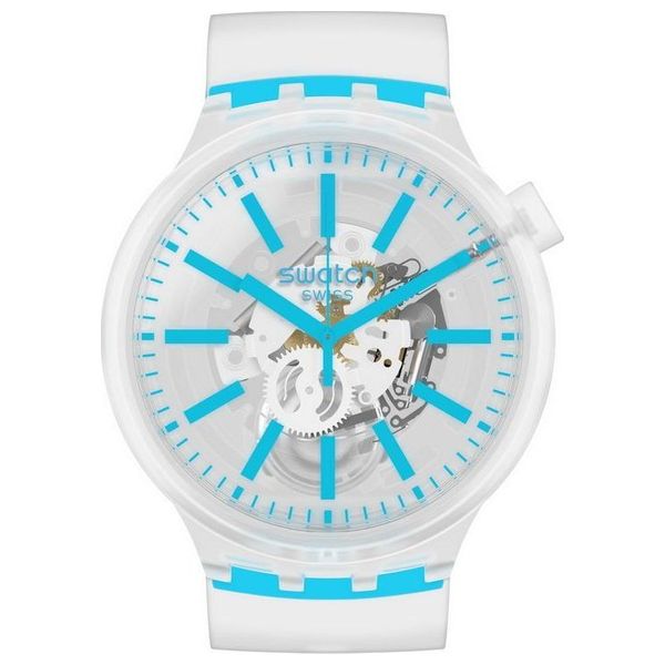  Swatch Watch SO27E105 For Unisex - Analog Display, Silicone Band - Glass 