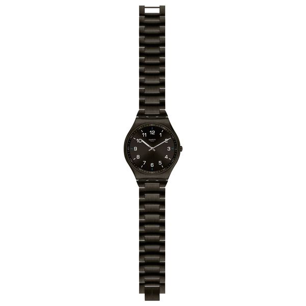  Swatch Watch SS07B100G For Unisex - Analog Display, Stainless Steel Band - Black 