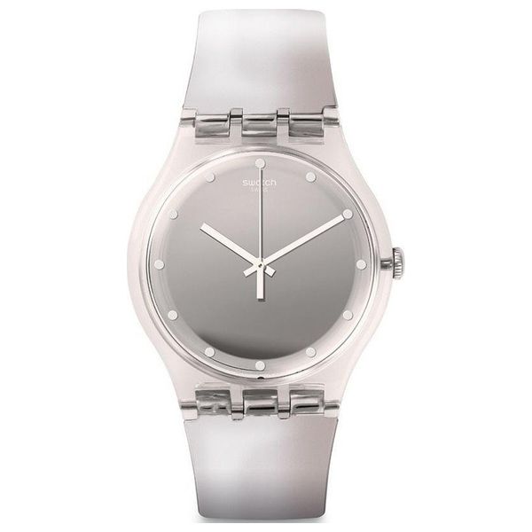  Swatch Watch SUOK121 For Women - Analog Display, Plastic Band - Gray 