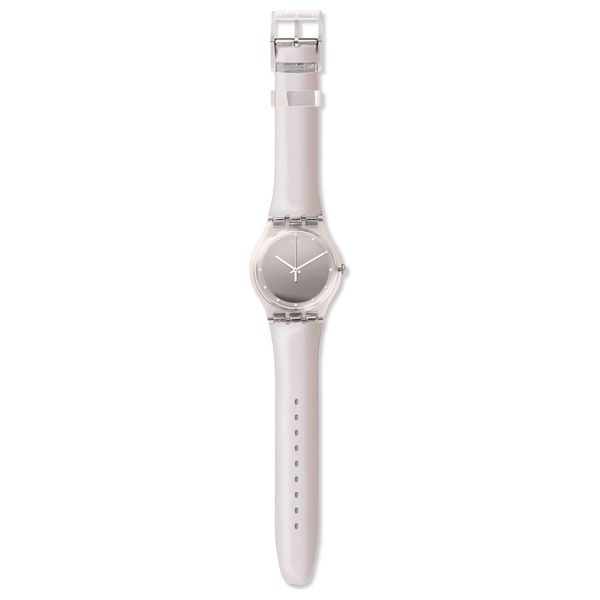  Swatch Watch SUOK121 For Women - Analog Display, Plastic Band - Gray 