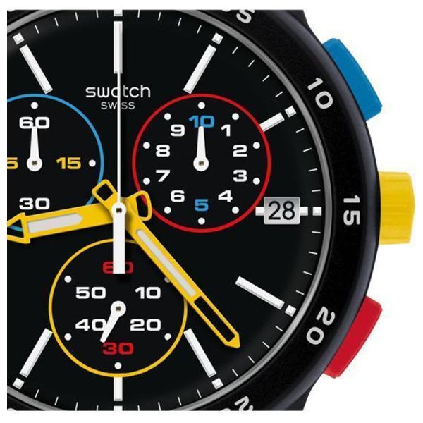 Elryan Swatch Watch SUSB416 For Men Analog Display Silicone