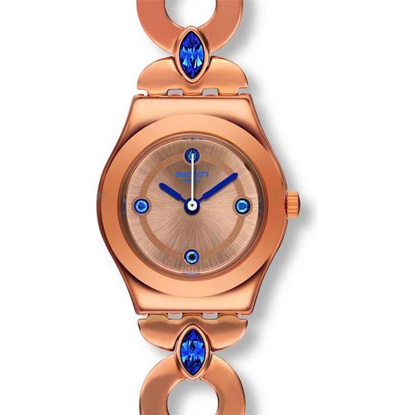  Swatch Watch YSG148G For Women - Analog Display, Stainless Steel Band - Rose Gold 
