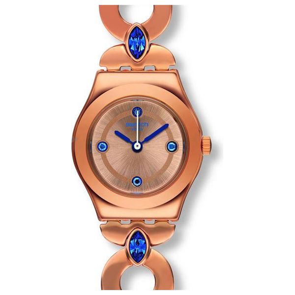  Swatch Watch YSG148G For Women - Analog Display, Stainless Steel Band - Rose Gold 