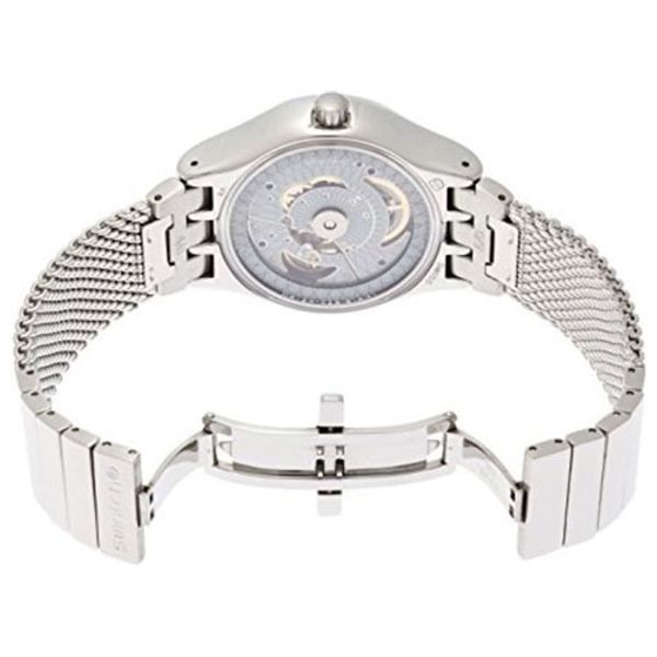  Swatch  Watch YIS406GB For Unisex - Analog Display, Stainless Steel Band - Silver 