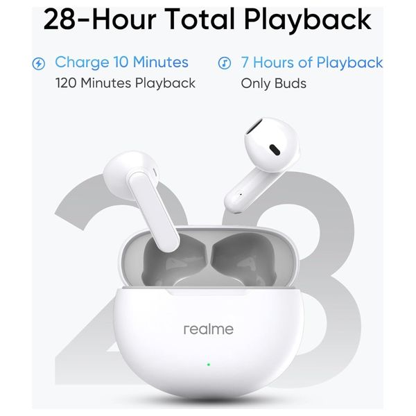  سماعة بلوتوث داخل الاذن ريلمي - Buds T01 - ابيض 