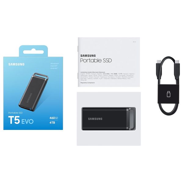  هارد خارجي سامسونج اس اس دي T5 EVO - اسود - 2 تيرابايت 