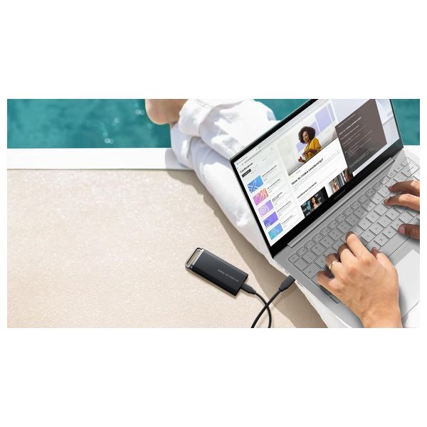  هارد خارجي سامسونج اس اس دي T5 EVO - اسود - 2 تيرابايت 