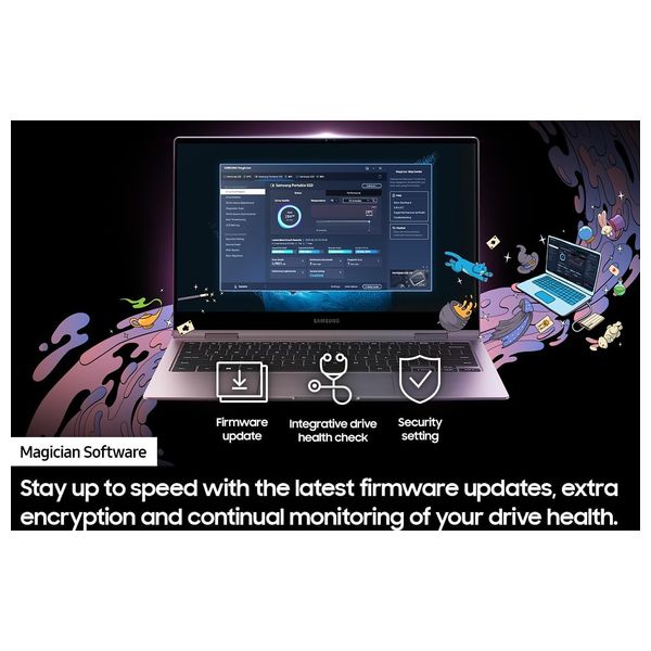  Samsung T9 - 2TB - External SSD Hard Drive - Black 