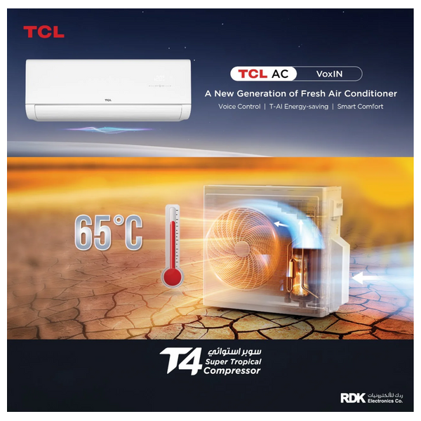  TCL TAC-24CHSD/MAX - 2 Ton - Wall Mounted Split - White - Inverter Pro - AMP Control + TCL Tab 10 + Free Installation 