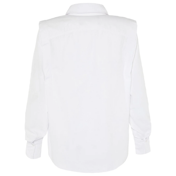 قميص ترينديول ميلا باكمام طويلة - ابيض