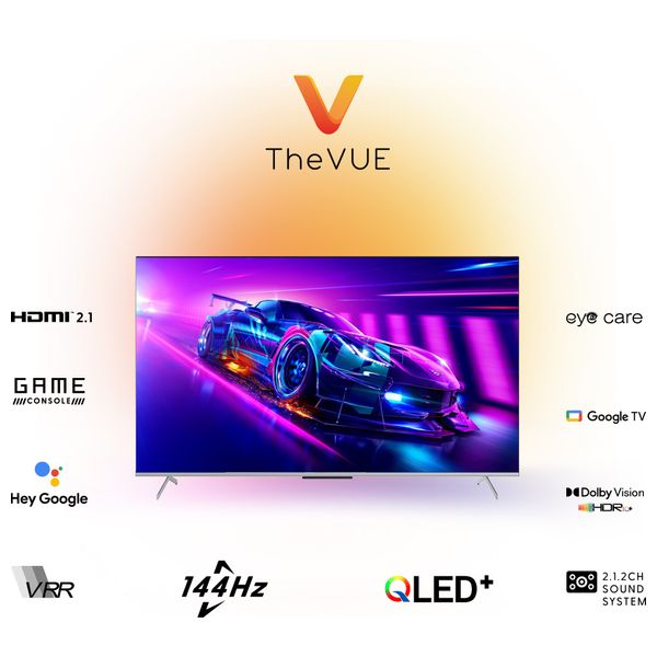  TheVue 75-Inch 75VEG602 - Google TV - 4K - QLED - 144Hz - 2025 Series - Built in Soundbar - Gaming TV 