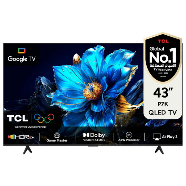  شاشة تي سي ال 43-انج فئة P7K - سمارت - 4K - QLED - إصدار 2025 - 60 هيرتز 