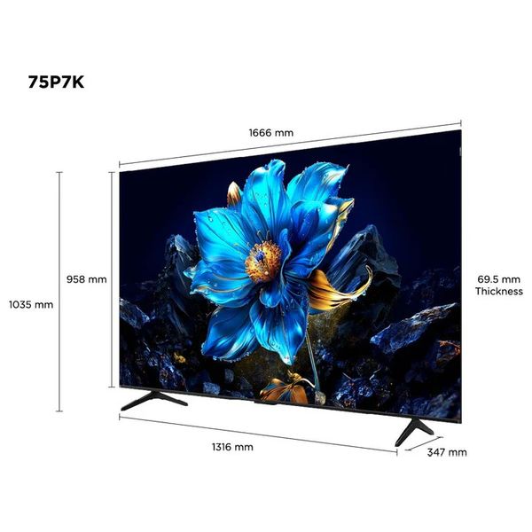  شاشة تي سي ال 75-انج فئة P7K - سمارت - 4K - QLED - إصدار 2025 - 60 هيرتز 