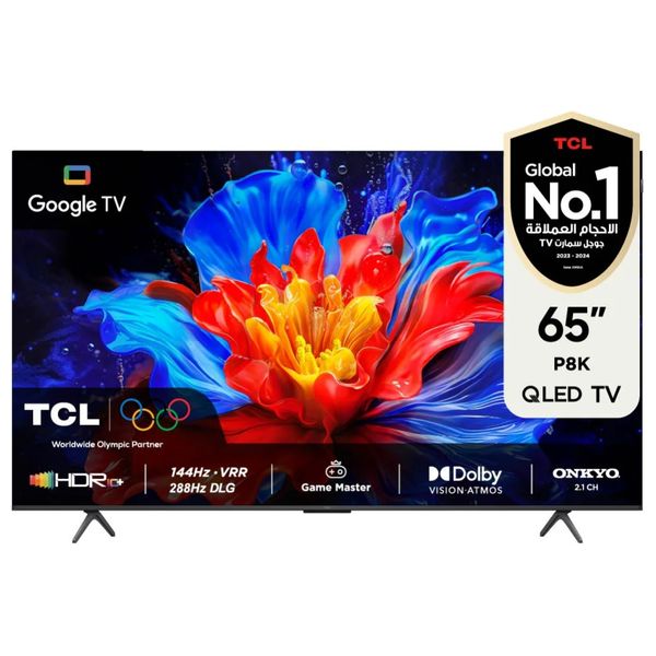 TCL 65-Inch P8K Series - Smart - 4K - QLED - 144Hz - 2025 Model