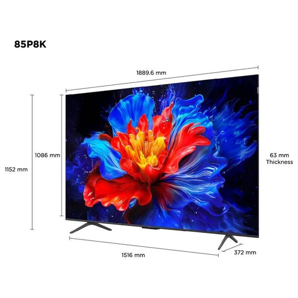  شاشة تي سي ال 85-انج فئة P8K - سمارت - 4K - QLED - إصدار 2025 - 144 هيرتز 