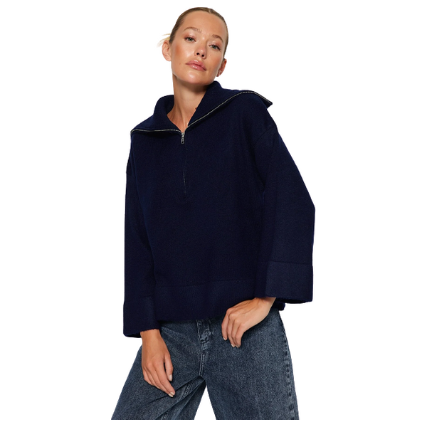 Trendyolmilla Women’s Wide Fit Soft Textured Basic Knitwear Sweater
