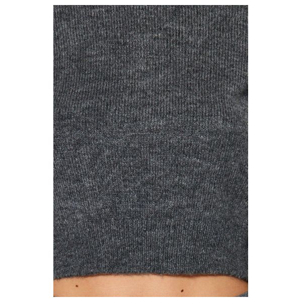 Trendyolmilla Crop Soft Textured Knit Sweater - Anthracite