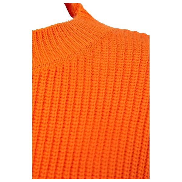 ترينديول ميلا بلوزة ذات فتحة واسعة بياقة دائرية - برتقالي