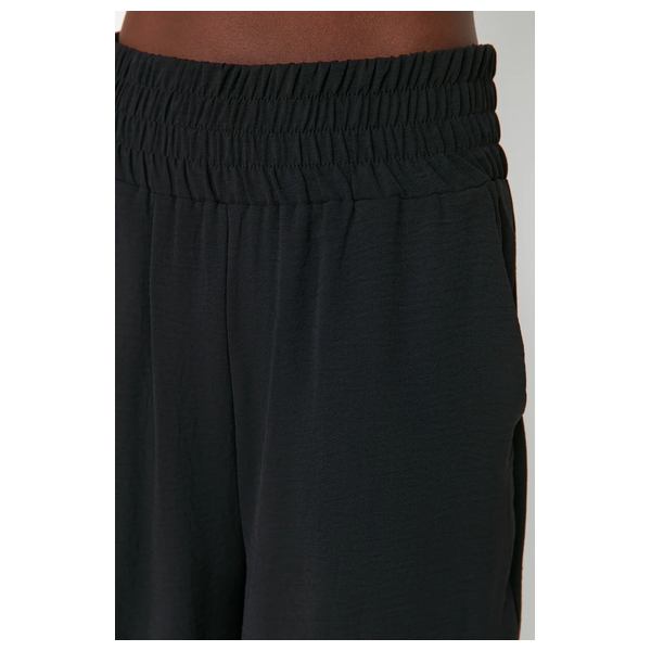 Trendyolmilla Wide Leg Elasticated Woven Pants - Black