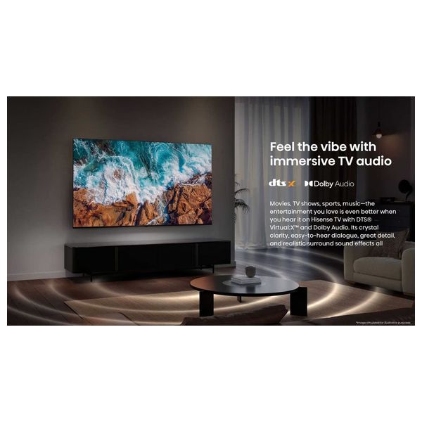  Hisense 65-Inch A62QS Series - Smart - 4K - LED - 60Hz - 2024 Model + Hisense H09AFBKS4S - Electric Fryer - 8L - Black 