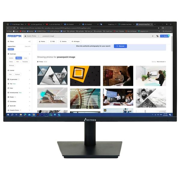  شاشة حاسبة افيترون 22-انج فئة W2213SG - سرعة الاستجابة 9 ملي ثانية - 100هيرتز - FHD 