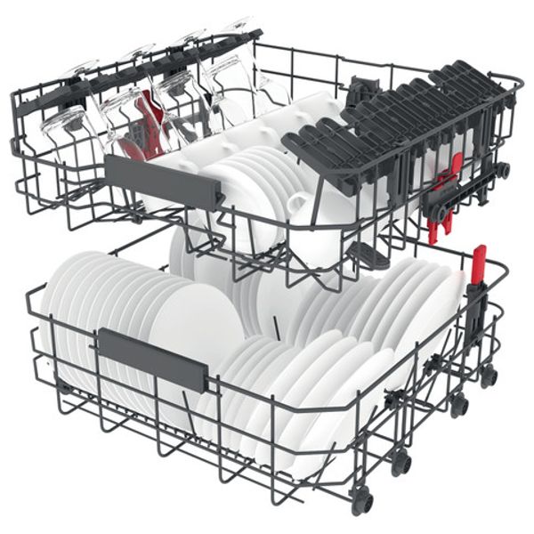  Whirlpool WBC3C34PFX - 14 Sets - Dishwasher - 8 Programs - Inox 