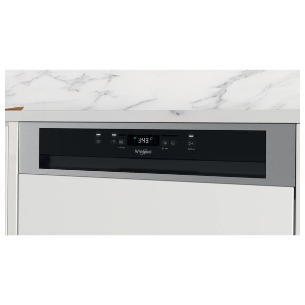  Whirlpool WBC3C34PFX - 14 Sets - Dishwasher - 8 Programs - Inox 