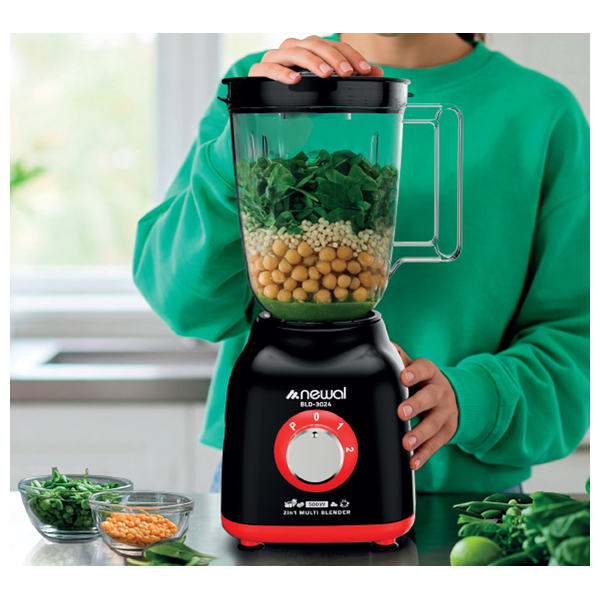  خلاط نوال  - 1500مل - 500 واط - BLD-3024 - أحمر 