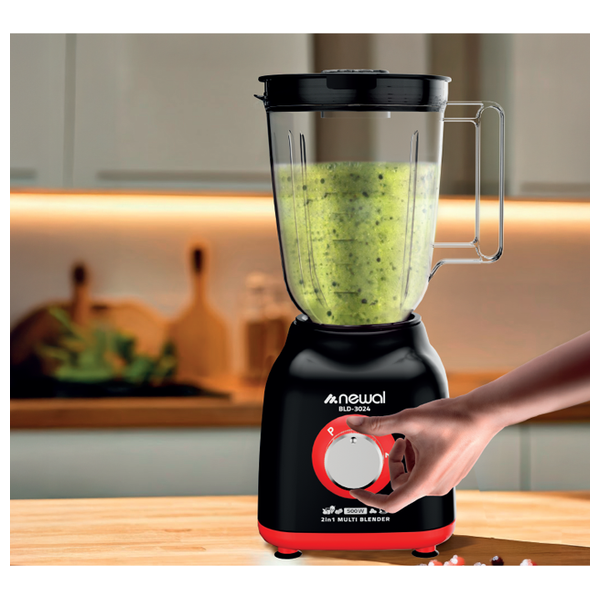  خلاط نوال  - 1500مل - 500 واط - BLD-3024 - أحمر 