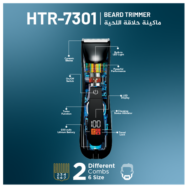 Newal HTR-7301 - Beard Trimmer - Black