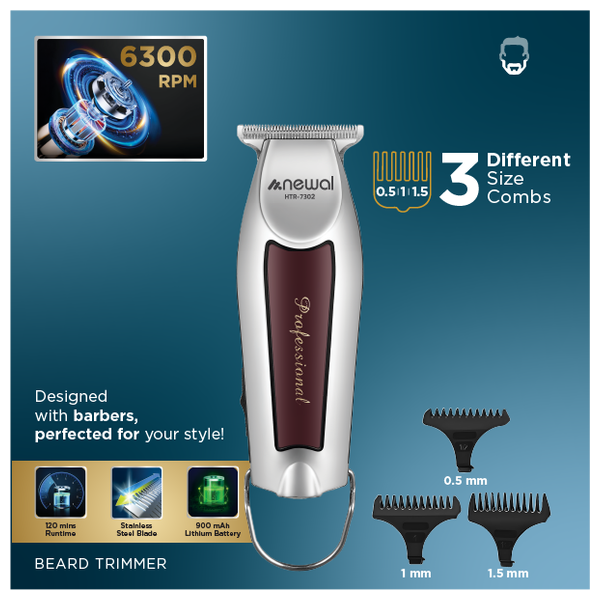 Newal HTR-7302 - Beard Trimmer - Silver