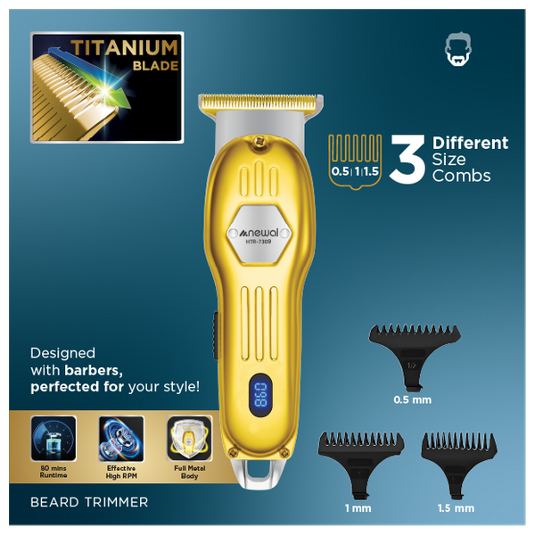Newal htr-7309 - Beard Trimmer - Gold