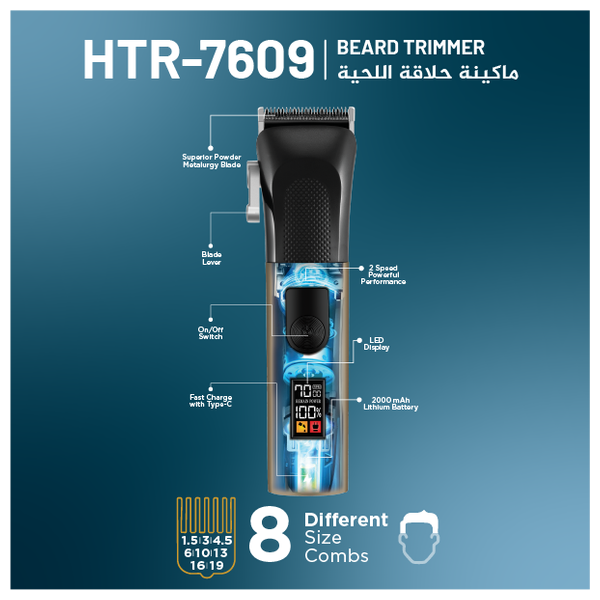 Newal HTR-7609 - Beard Trimmer - Gold