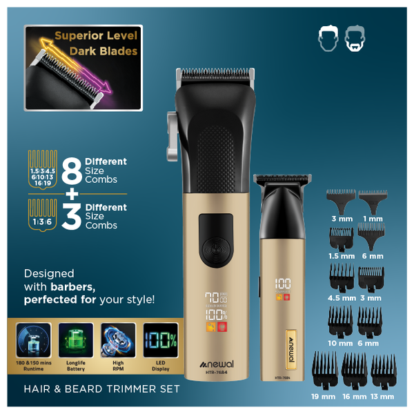  ماكنة حلاقة اللحية نوال - HTR-7684 - ذهبي 