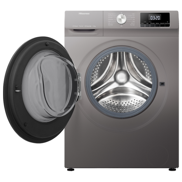  غسالة هايسنس فتحة امامية - 12 كغم - 1400 دورة بالدقيقة - WFQA1214EVJMT - تيتانيوم رمادي 