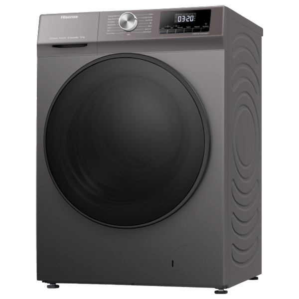  غسالة هايسنس فتحة امامية - 12 كغم - 1400 دورة بالدقيقة - WFQA1214EVJMT - تيتانيوم رمادي 
