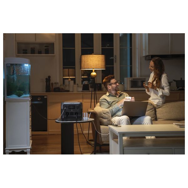 محطة الطاقة المحمولة ايكوفلو - River 2 Pro - 768Wh - اسود