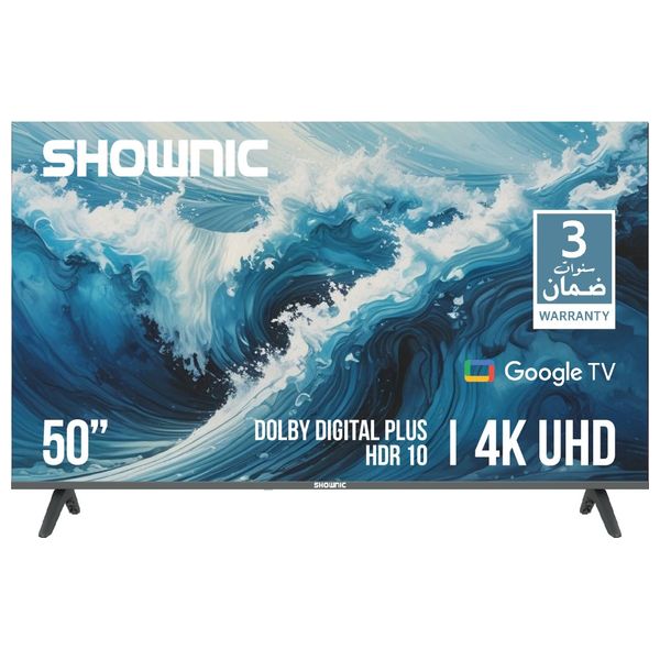  شاشة شونك 50 انش - 4K - QLED - ستلايت داخلي - 60 هرتز- نظام جوجل تي في - TP-DGU50A-50 - أسود 