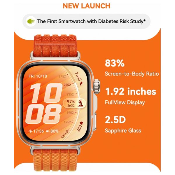 Huawei Watch Fit 5 Pro - 1.92-inch, LTPO AMOLED, 3000 nits - Battery Up to 10 days - 5 ATM + Strap